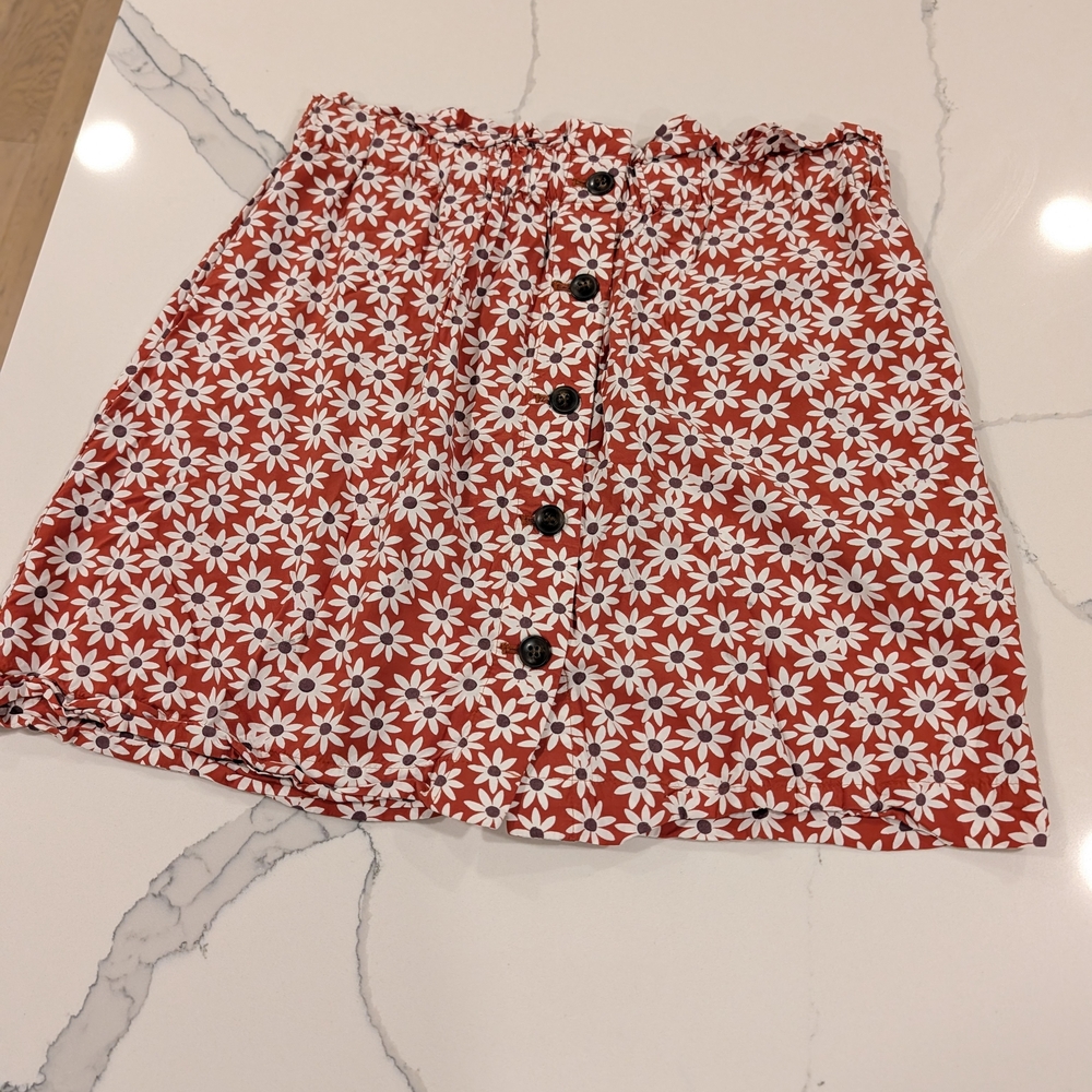 Madewell Paperbag Floral Mini Skirt